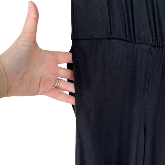 Michael Stars Black Surplice Sleeveless Jumpsuit‎ with Pockets, Size XS - Picture 7 of 10